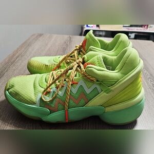 Rare Mens Adidas Marvel "spidey sense" neon green shoes size 5.5